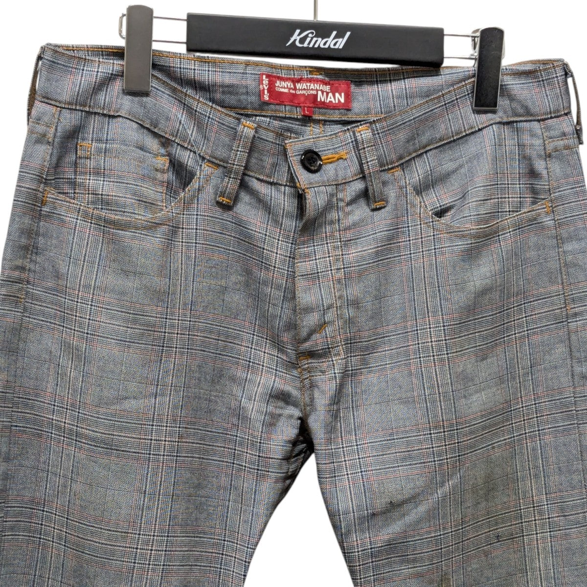 00s JUNYA WATANABE 5ポケットチェックパンツ JUNYA WATANABE MAN×LEVI'S チェックパンツWG-P007 WG-P007