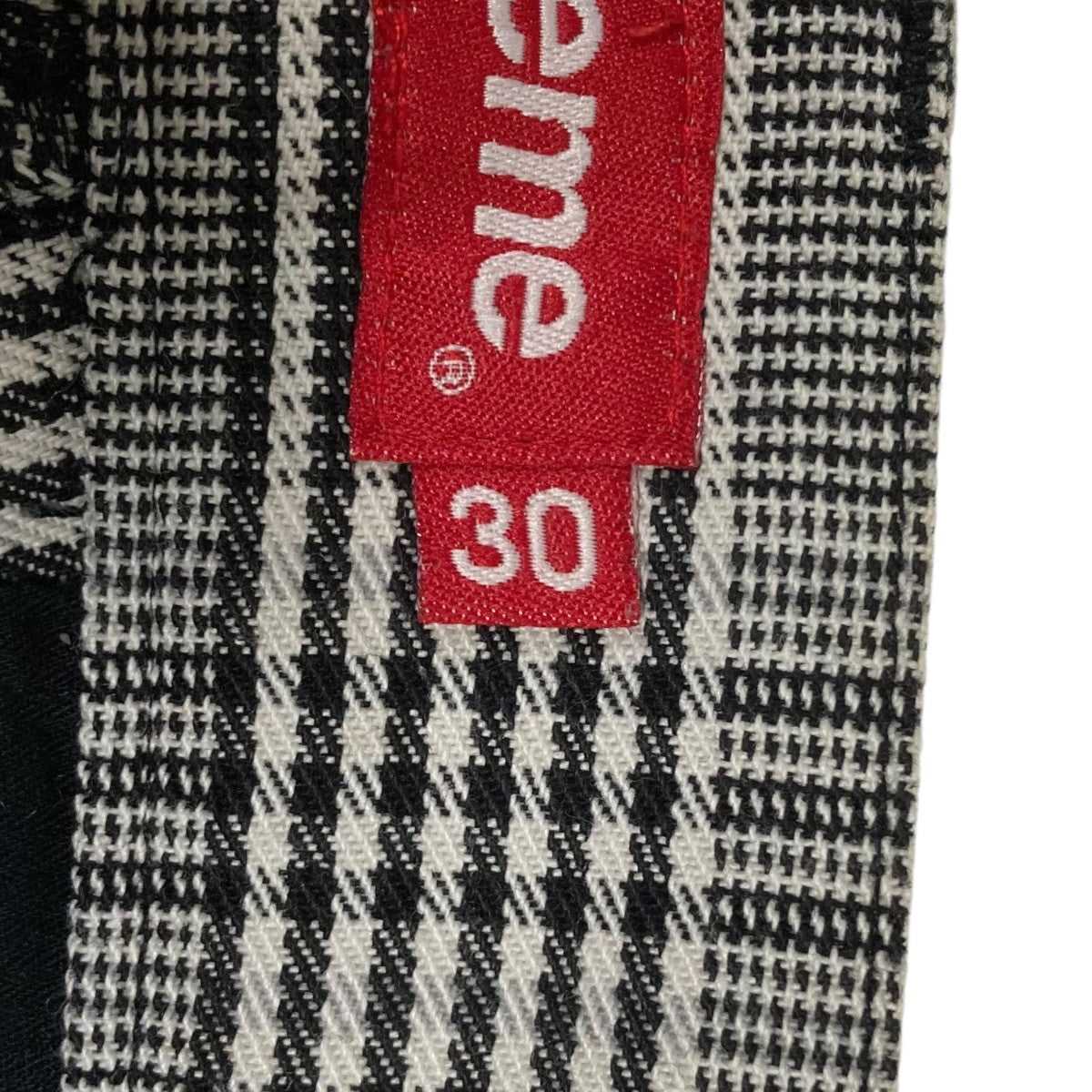 Supreme チェック柄パンツ サイズ30 Supreme(シュプリーム) チェックパンツ ブラック×ホワイト