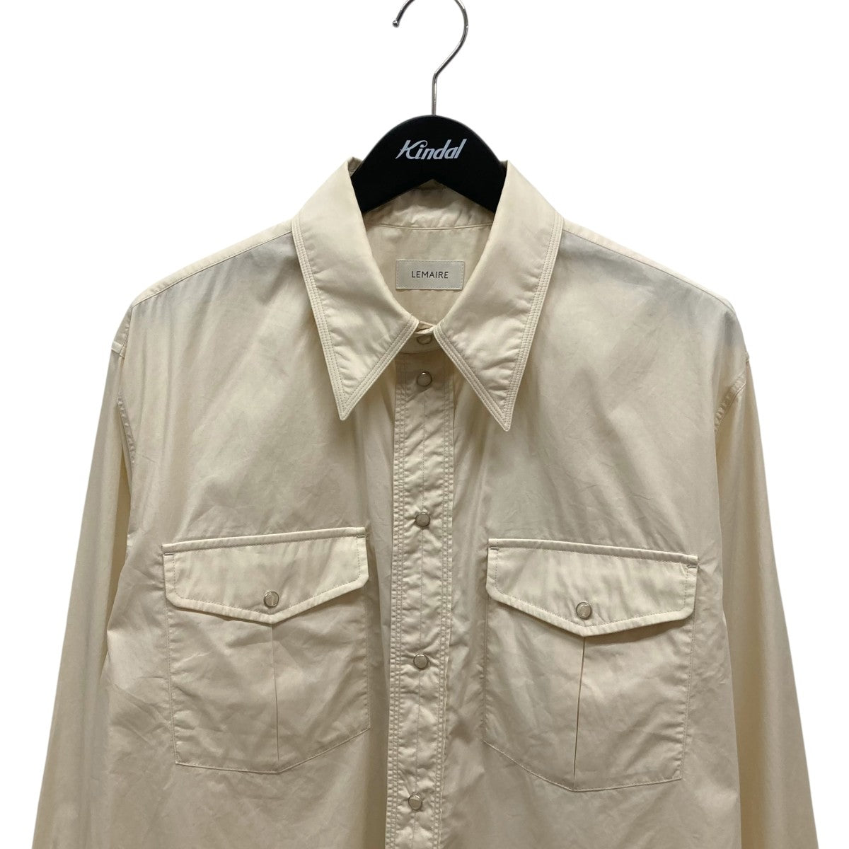 LEMAIRE/ルメール　ノーカラーストライプシャツ　古着　長袖シャツ LEMAIRE(ルメール) WESTERN SHIRT WITH SNAPS長袖シャツSH1100