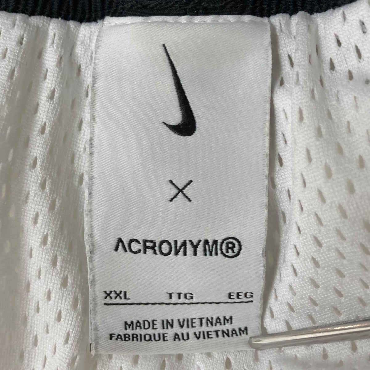 NIKE×ACRONYM ナイロンパンツCZ4672-100 CZ4672-100 ホワイト×ブラック