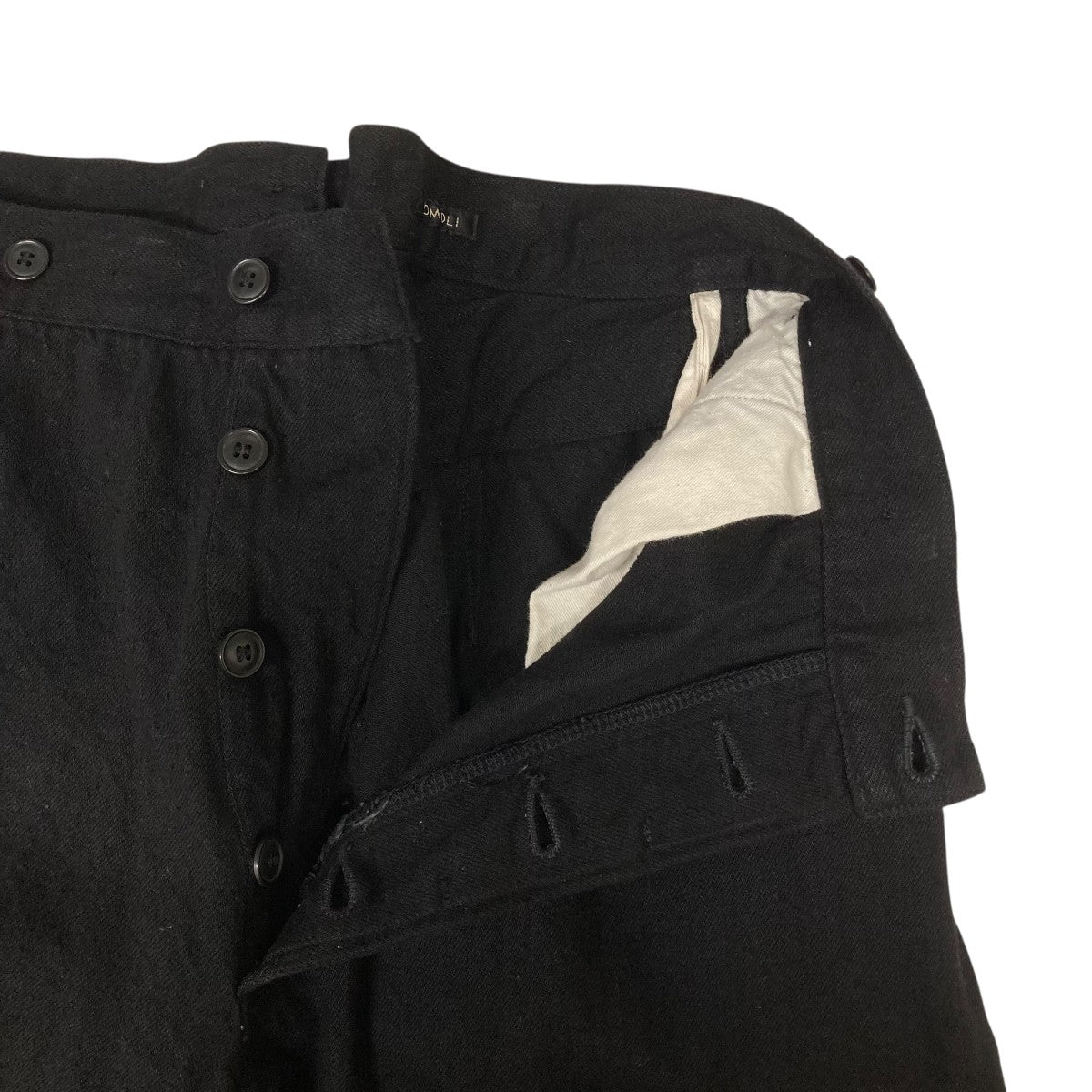 2 comoli デニムオーバーパンツ black t01-03005 COMOLI＞デニム オーバーパンツ(Z01-03002) | MAKES ONLINE STORE