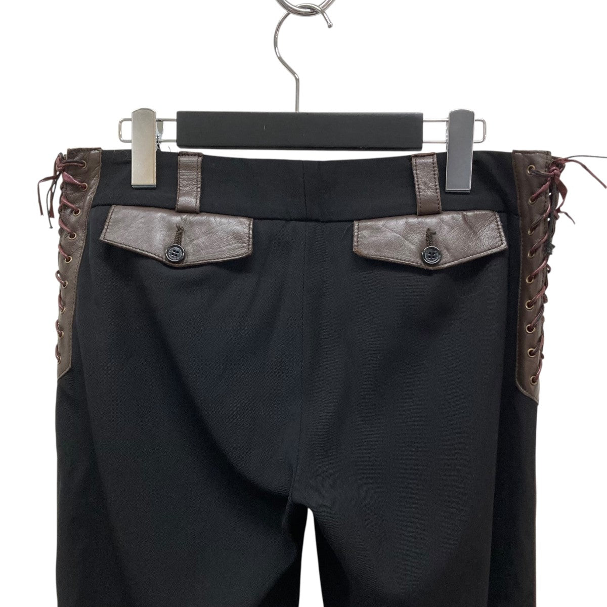 新品未使用 DOLCE&GABBANA スラックス パンツ 黒 48 DOLCE&GABBANA (ドルチェ ＆ ガッバーナ) 5ポケット ジップ