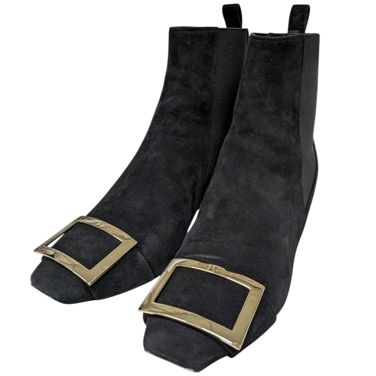 【超美品】ROGER VIVIER ベル ストーン バックル スエード パンプス Roger Vivier(ロジェ ヴィヴィエ) ベルヴィヴィエ ストーンバックル