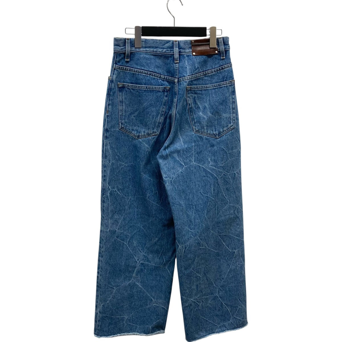 Dries Van Noten 11SS ウエストベルト コットンパンツ ワイド Dries Van Noten◇ワイド ベルト コットン パンツ グレー 送料込