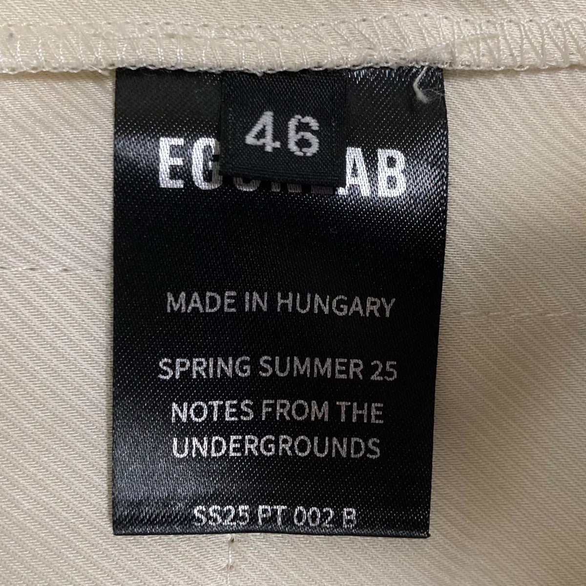 EGONLAB(エゴンラボ) 25SSDESTROYED PANTSスラックス ベージュ