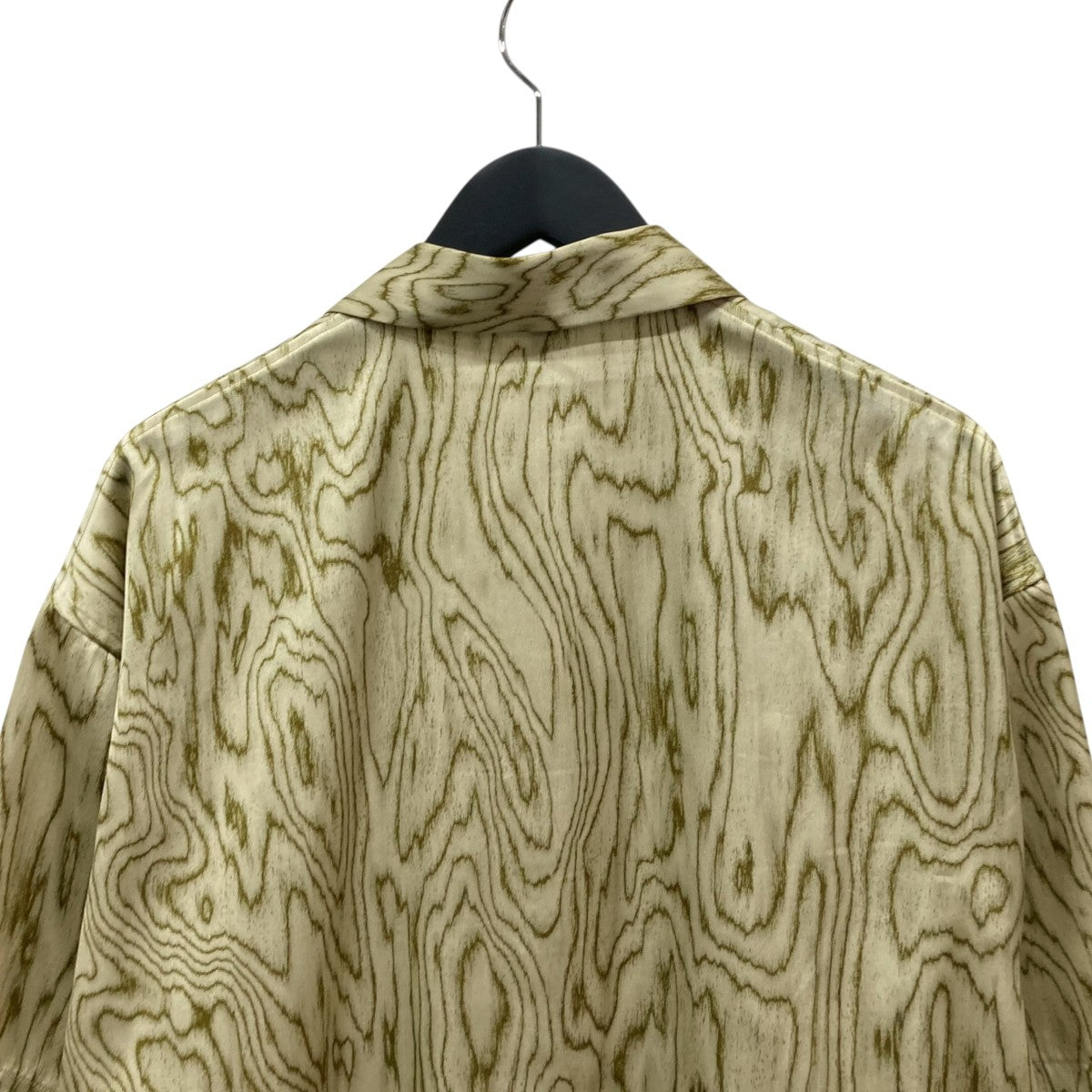 ゼロエイトサーカス 08sircus Moire satin open collar shirt 半袖シャツ S25SS-SH04 グリーン サイズ： 08sircus(ゼロエイトサーカス) Moire satin open collar shirt