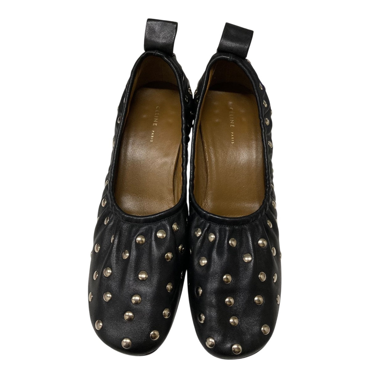CELINE(セリーヌ) フィービー期 スタッズバレーシューズヒールパンプス