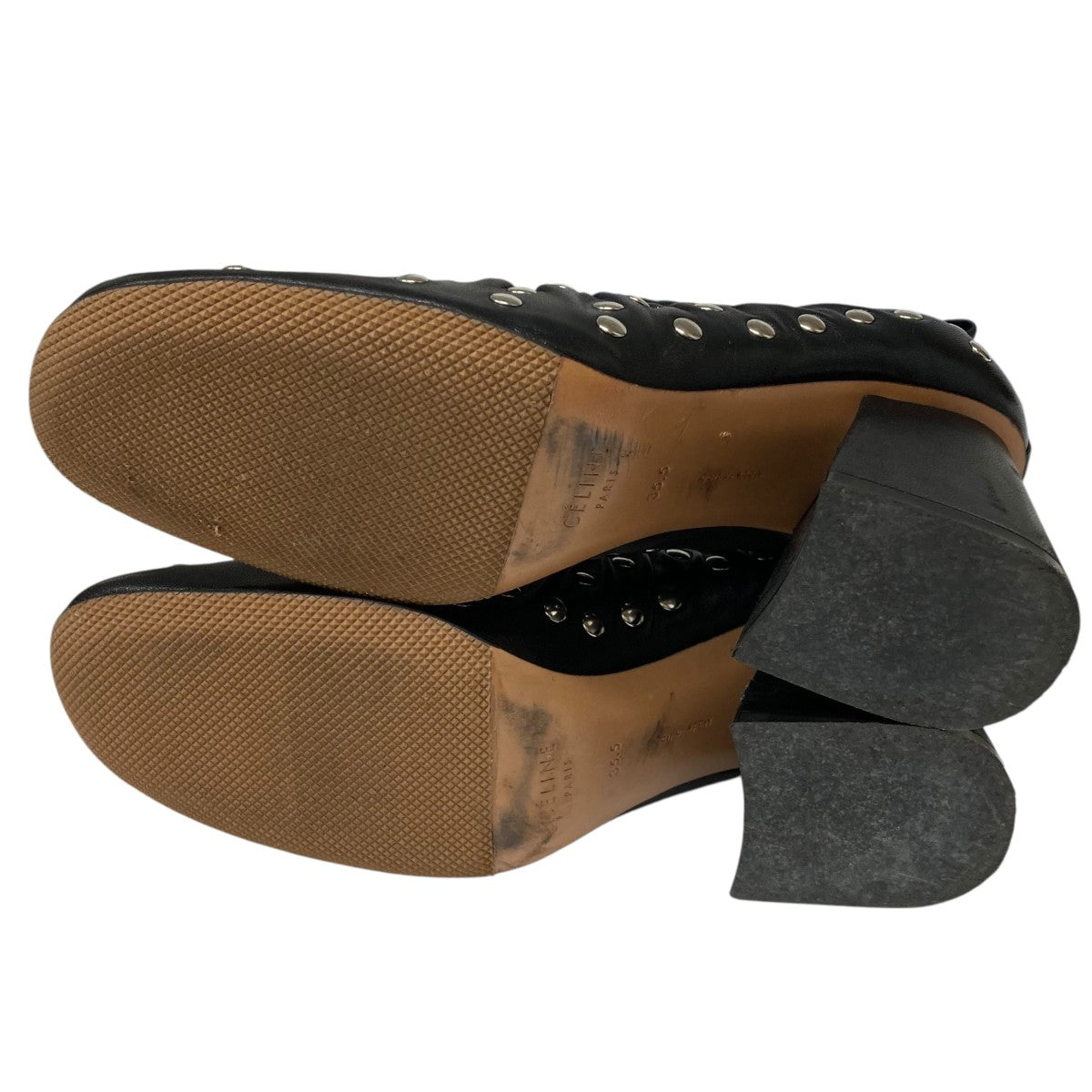 CELINE(セリーヌ) フィービー期 スタッズバレーシューズヒールパンプス