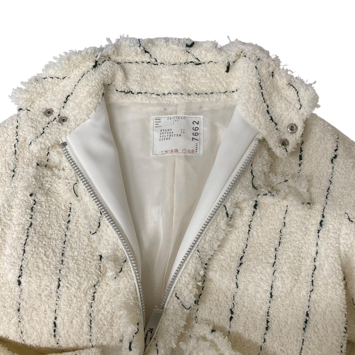 sacai　サカイ　MA-1　ホワイト　ブルゾン　ジャケット Sacai THE NORTH FACE サカイ ボンバージャケット MA-1 - メルカリ