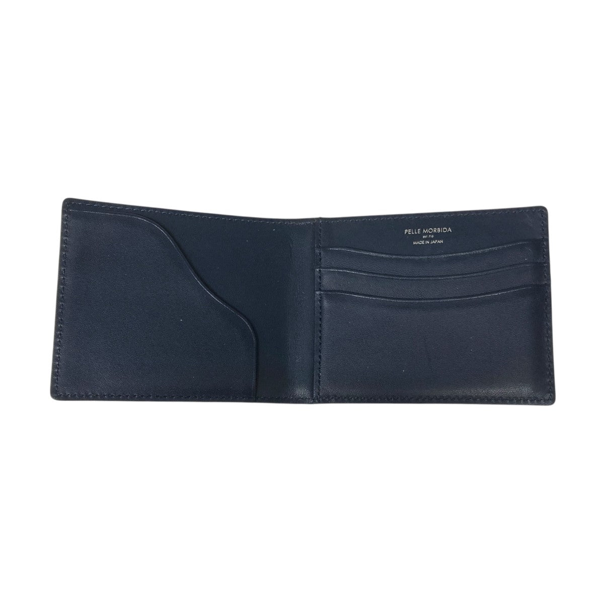 PELLE MORBIDA(ペッレ モルビダ) 2つ折り財布 ネイビー｜【公式
