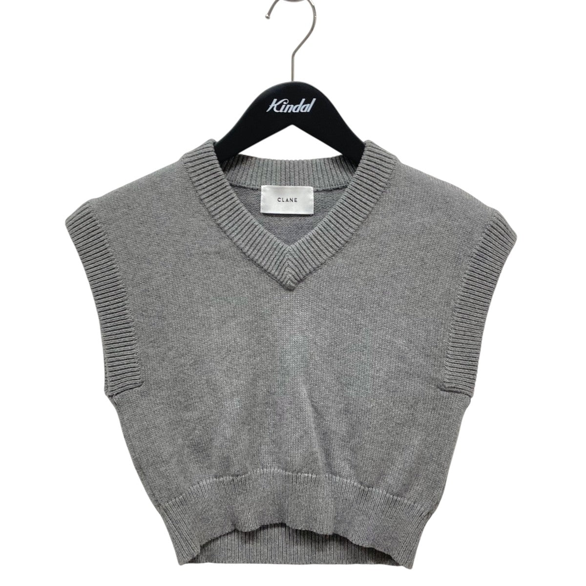 クラネ CLANE 25SS カラー ショート ベスト 前開き アイボリー /CX ■OS レディース 中古】クラネ CLANE 25SS カラー ショート ベスト 前開き