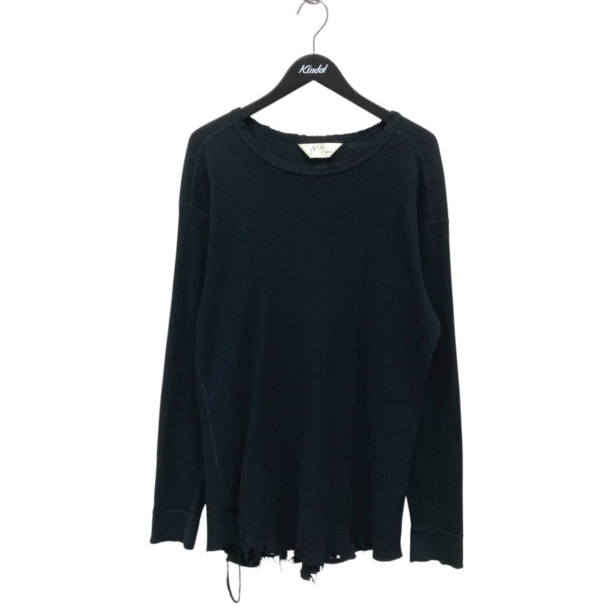 ancellm カットソー ANCELLM(アンセルム) DAMAGE WAFFLE CREW LS T-SHIRTサーマル