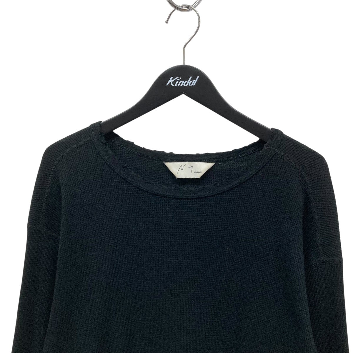 ANCELLM(アンセルム) DAMAGE WAFFLE CREW LS T-SHIRTサーマル
