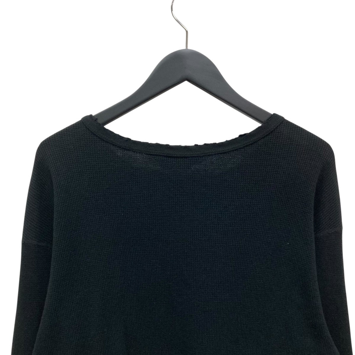 ANCELLM(アンセルム) DAMAGE WAFFLE CREW LS T-SHIRTサーマル