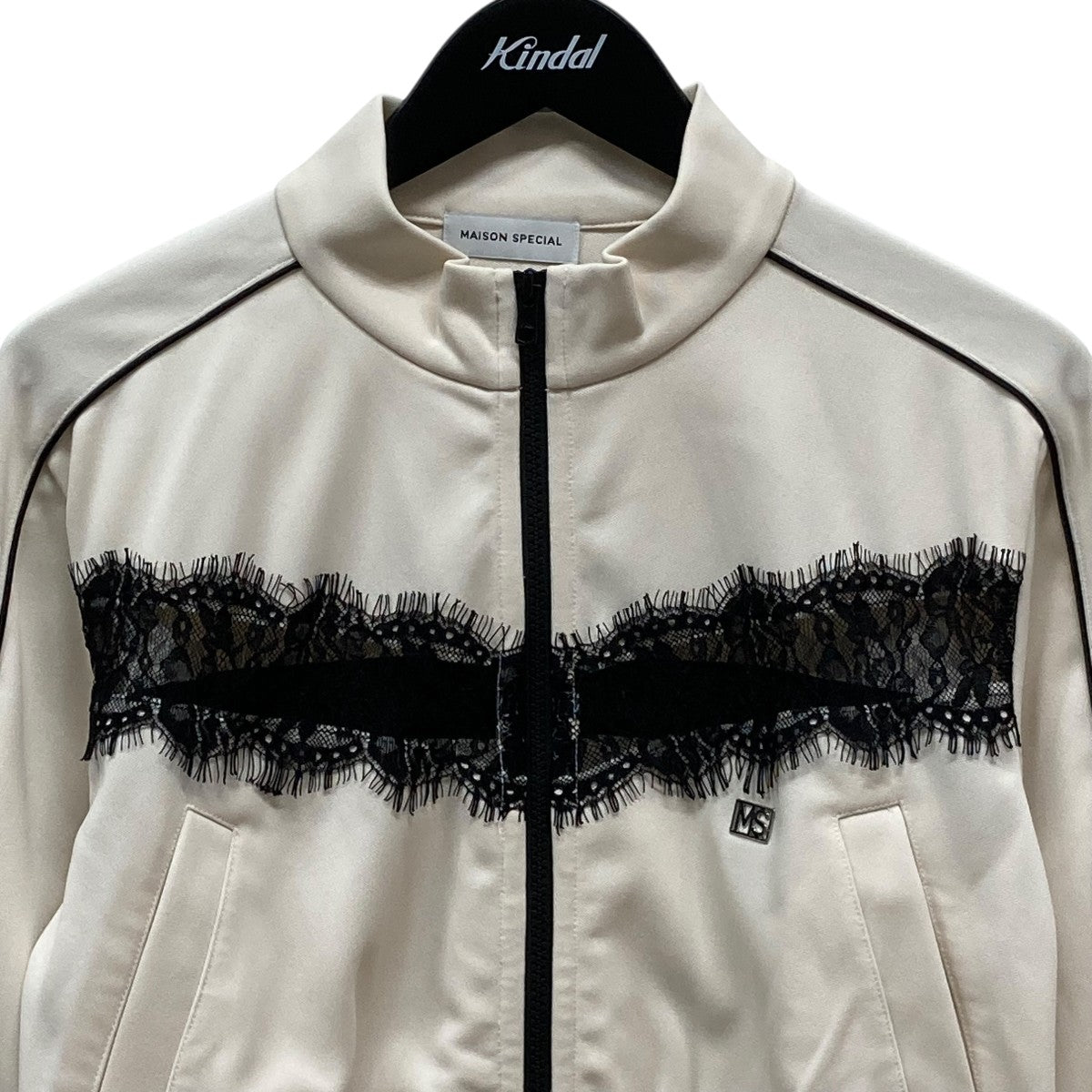 MAISON SPECIAL / Lace Docking Jersey Tops/ジャケット/FREE/ポリエステル/GRY/21241415311 MAISON SPECIAL(メゾンスペシャル) Lace Docking Jersey Topsトラック