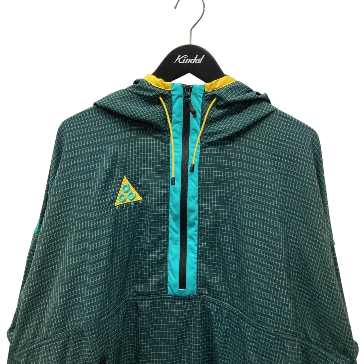 NIKE ACG ナイキ 90s マウンテンパーカー アノラック グリーン 90s NIKE ACG Nylon Mountain Parka 蛍光黄青 M相当 ナイキ