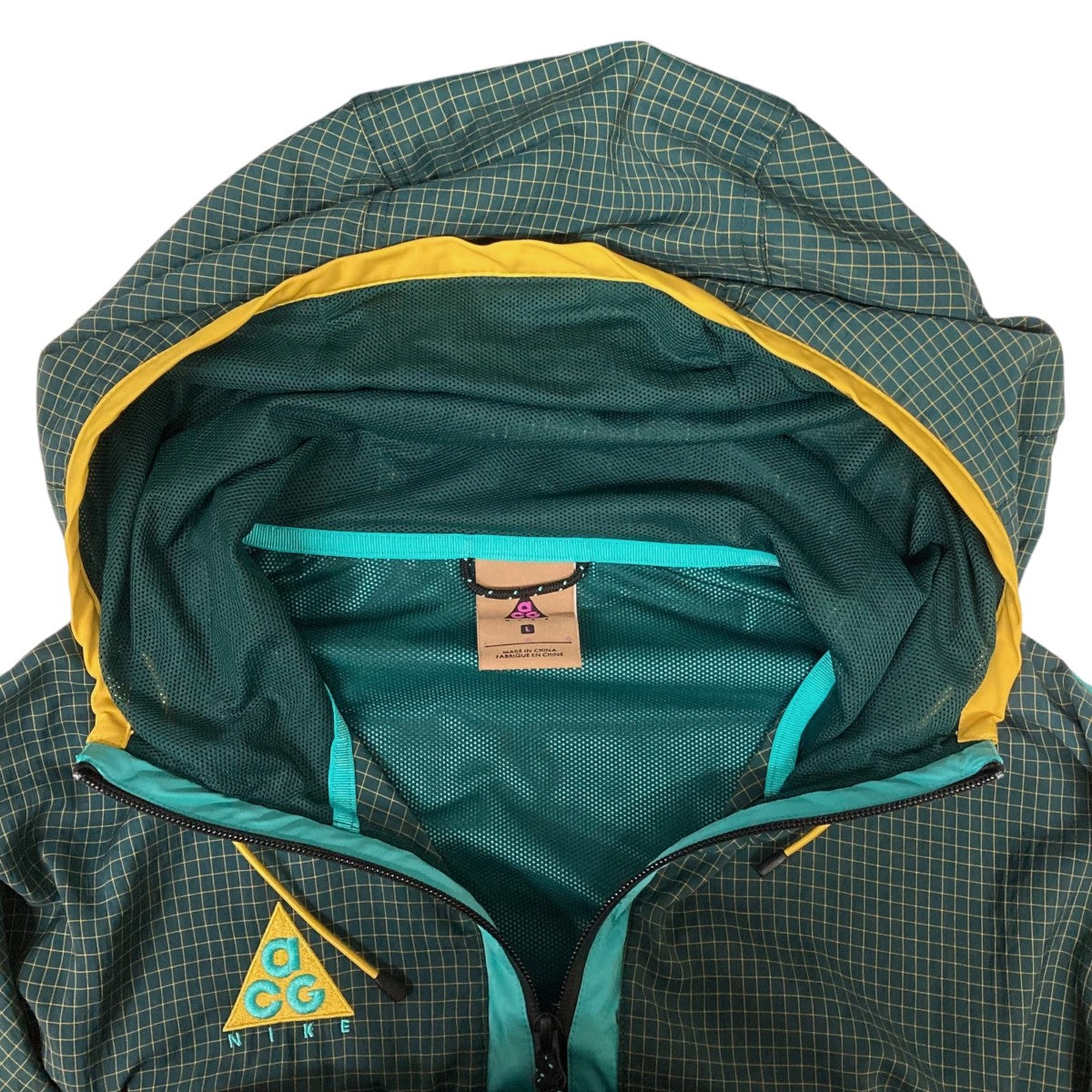 NIKE acg アノラックパーカー ナイロンジャケット グリーン Mサイズ NIKE ナイキ エーシージー ACG 90s アノラック ナイロン プル