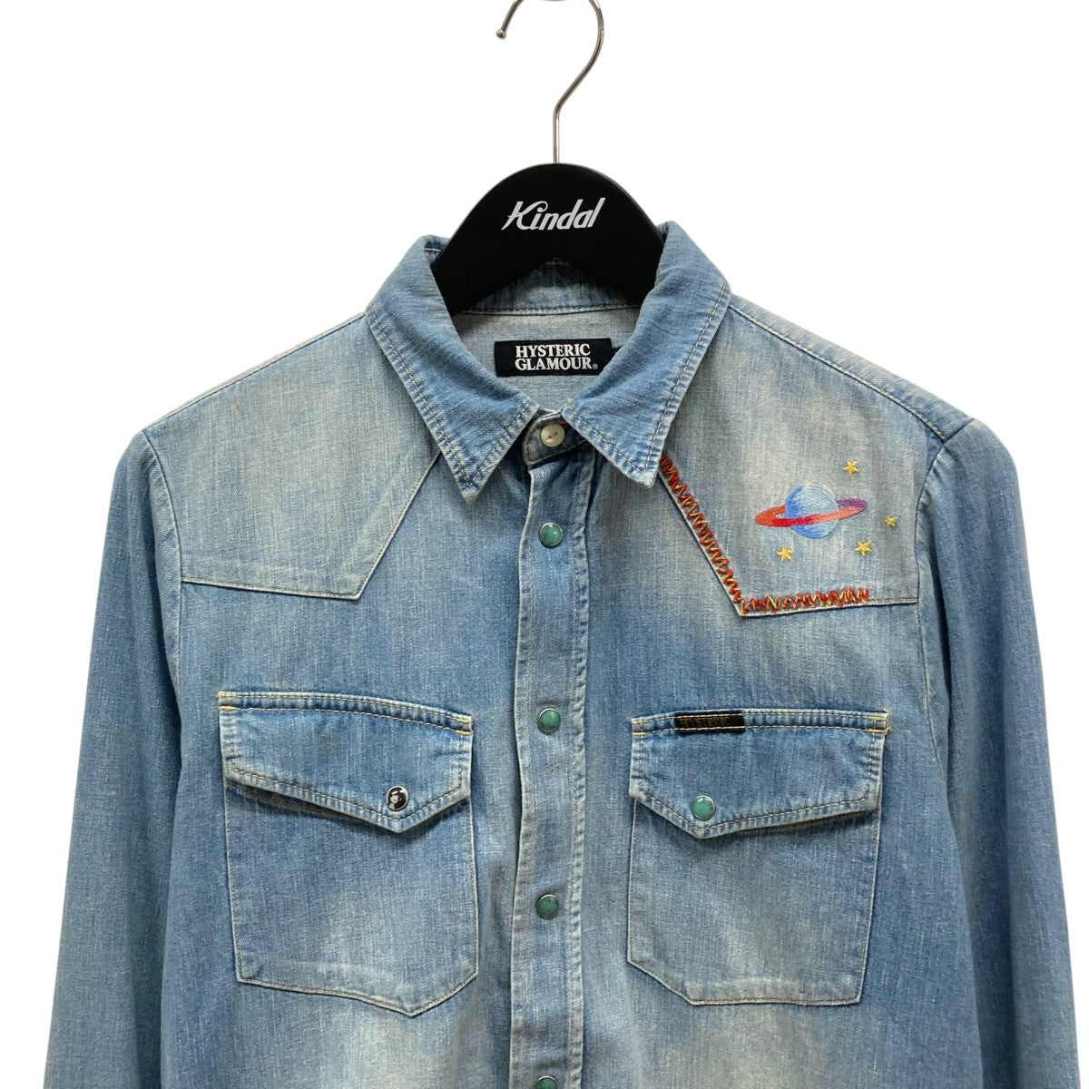 ヒステリックグラマー　バック刺繍　デニムシャツ　Mサイズ　新品タグ付き Hysteric Glamour(ヒステリックグラマー) デニムシャツ0213AH06