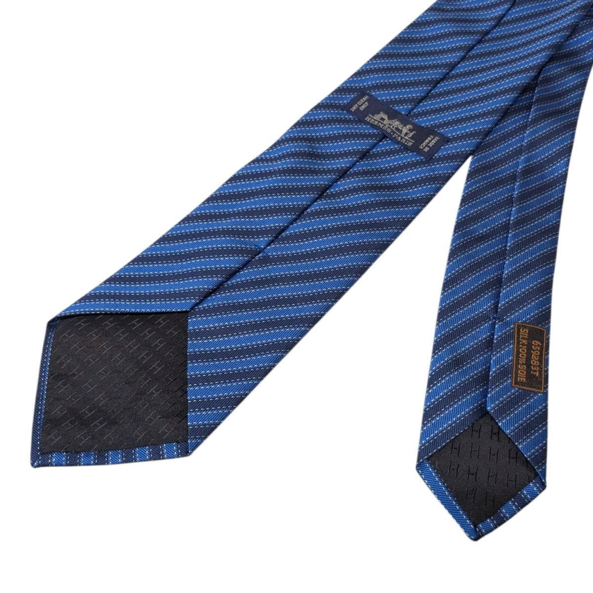 【未使用】エルメス　HERMES　ネクタイ　ストライプ　ブルー　ネイビー 楽天市場】【新品】 エルメス HERMES ネクタイ ツイルタイ