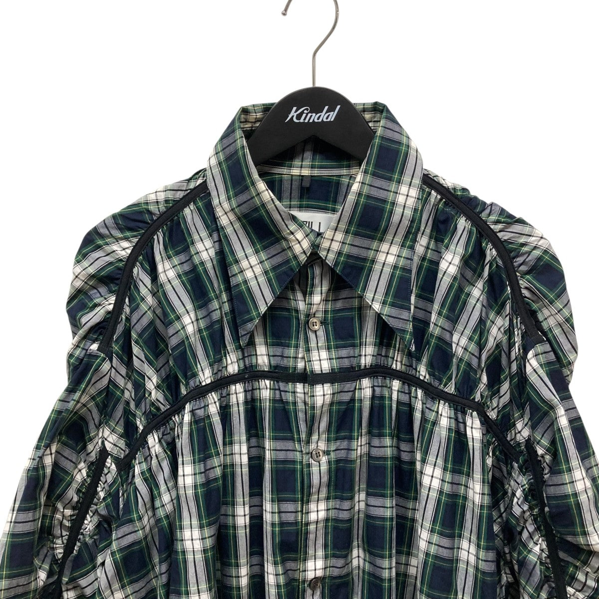 KIDILL(キディル) GATHERED SHIRTチェックシャツKL693 KL693