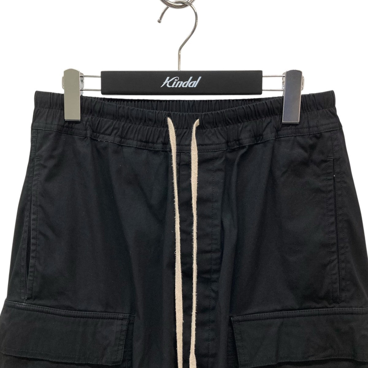 RICK OWENSリックオウエンス ラムレザー ポッズ サルエル ハーフパンツ RICK OWENS(リックオウエンス) ドローストリングサルエル
