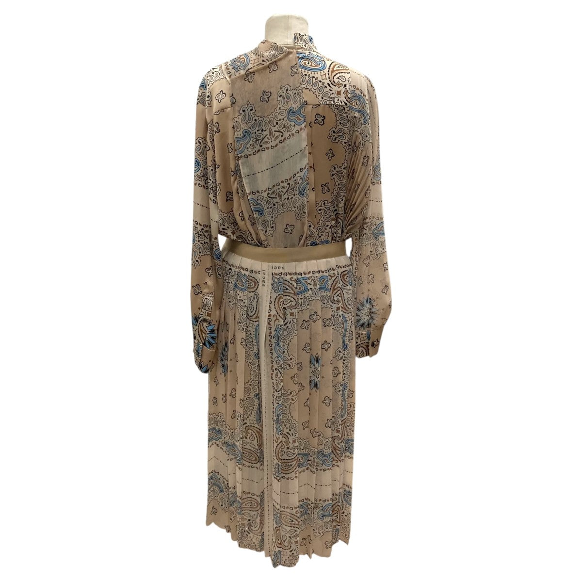 sacai - サカイ Sacai 異素材長袖ニットワンピース レース ペチコート付き 21-05666 残り僅か!!【sacai】コットンニット×シャツ ドレス ワンピース