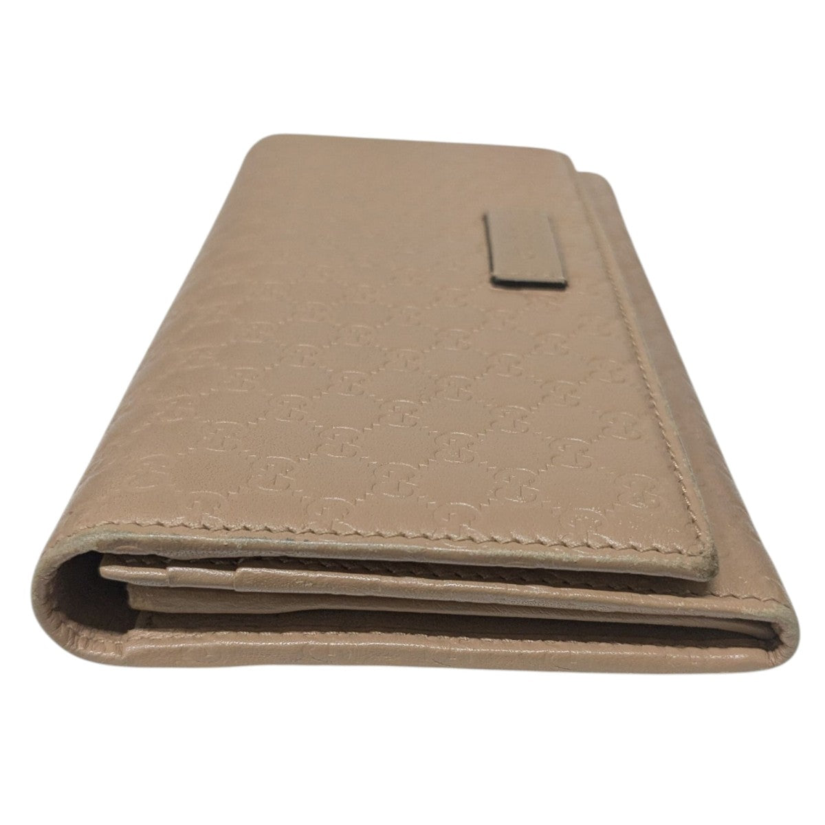 GUCCI(グッチ) マイクログッチシマ シマレザー ロングウォレット財布