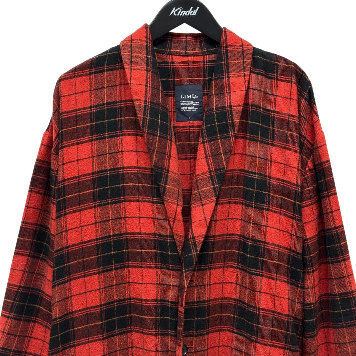 LIMI feu(リミフゥ) COAT WITH SHAWL COLLARショールカラー