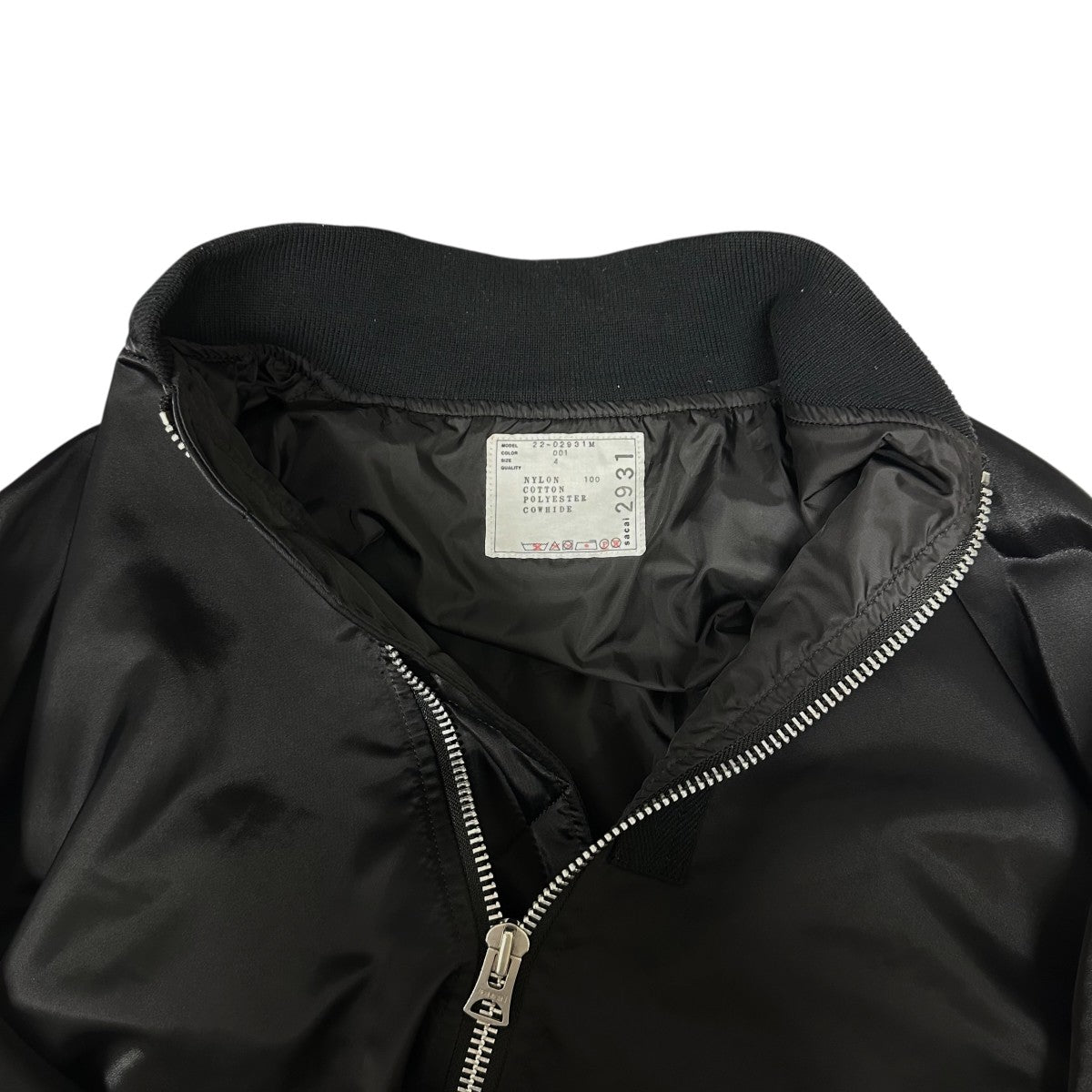 ジャケット・アウター sacai 22-02931M/22AW Nylon Twill Blouson サカイ ブルゾン ジップアップ ブラック Nylon twill mix