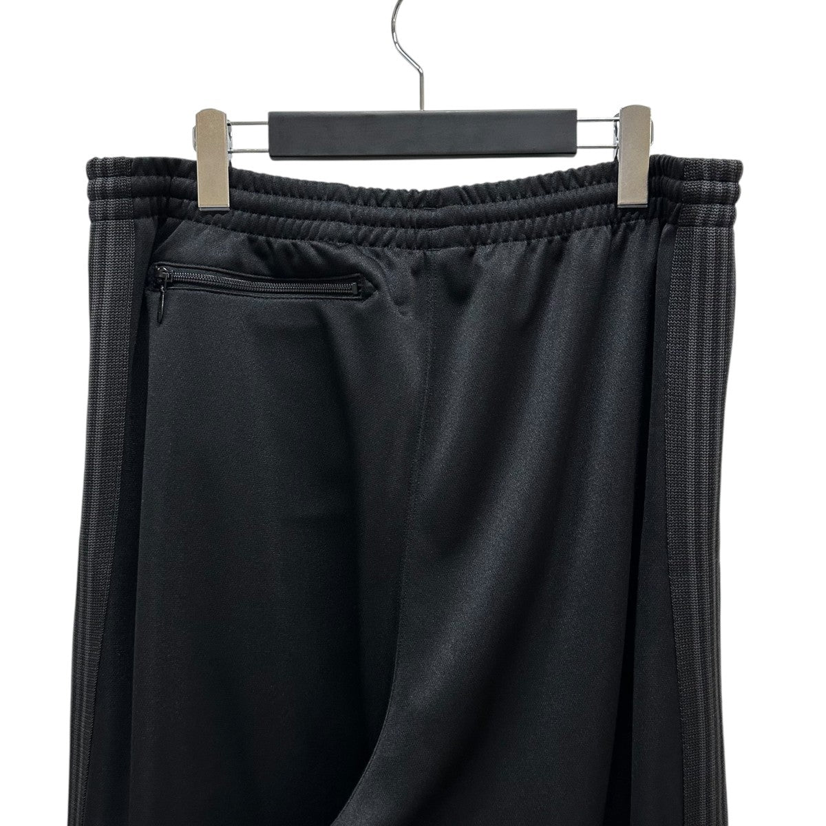 新品　needles breath トラックパンツ　ブラック　シルバー　ナロー Needles NARROW TRACK PANT - POLY SMOOTH / BLACK SILVER