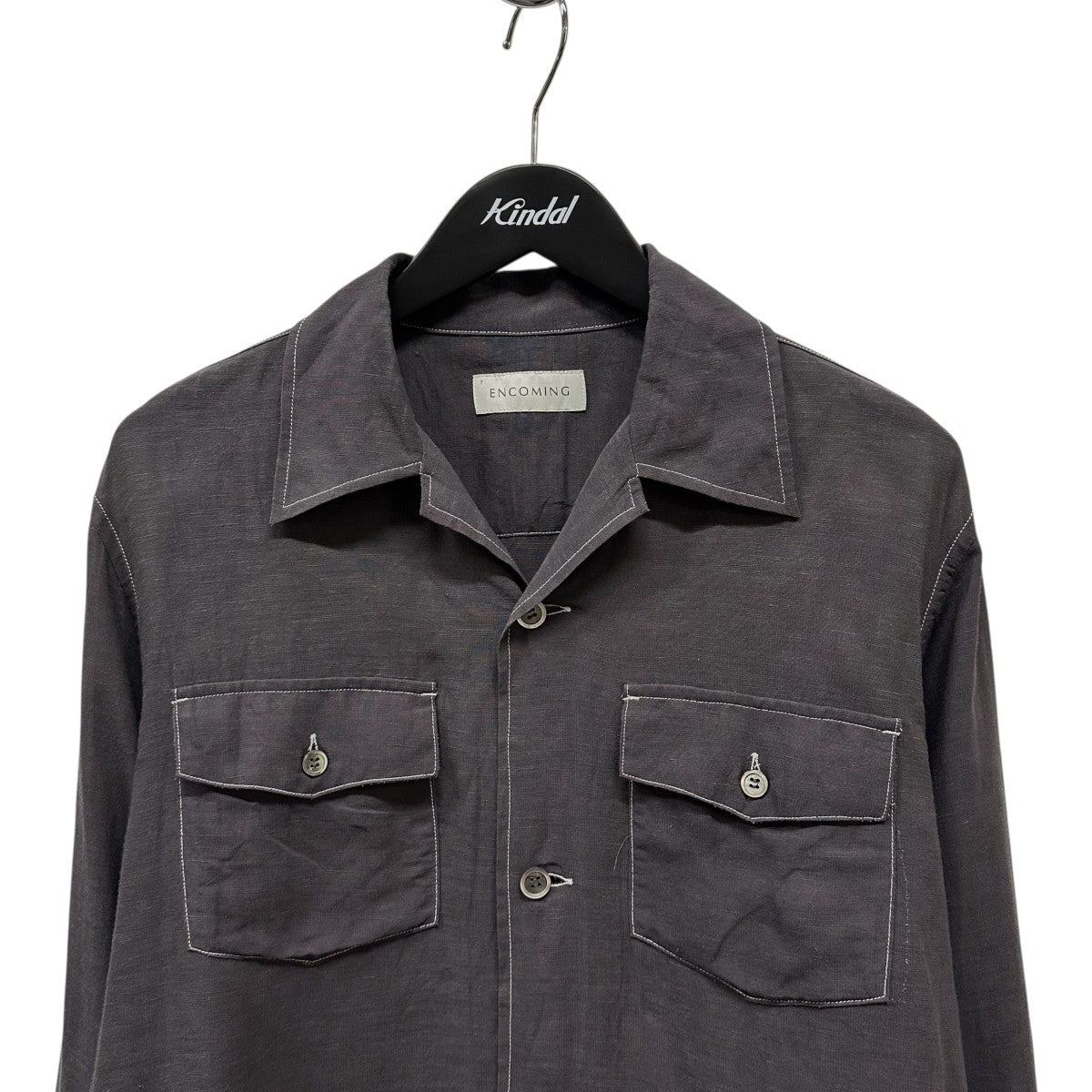 ENCOMING Open Collar Shirt長袖シャツSS24-OPSH 古着・中古-3枚目のアイテム画像