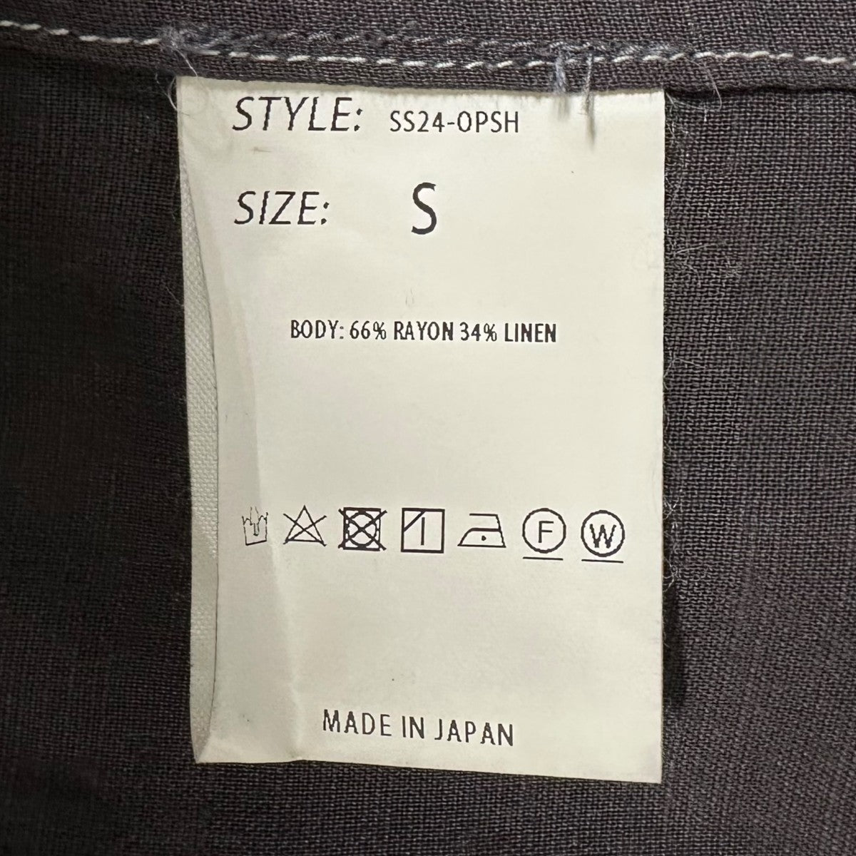 ENCOMING Open Collar Shirt長袖シャツSS24-OPSH 古着・中古-8枚目のアイテム画像