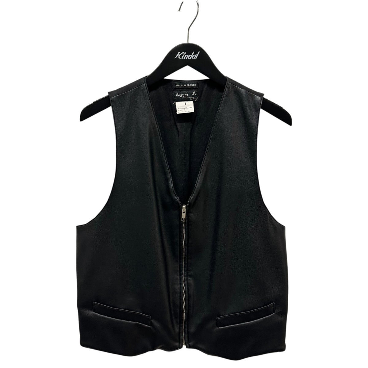 archive France製　agnes b homme オールレザーベスト archive France製 agnes b homme オールレザーベスト