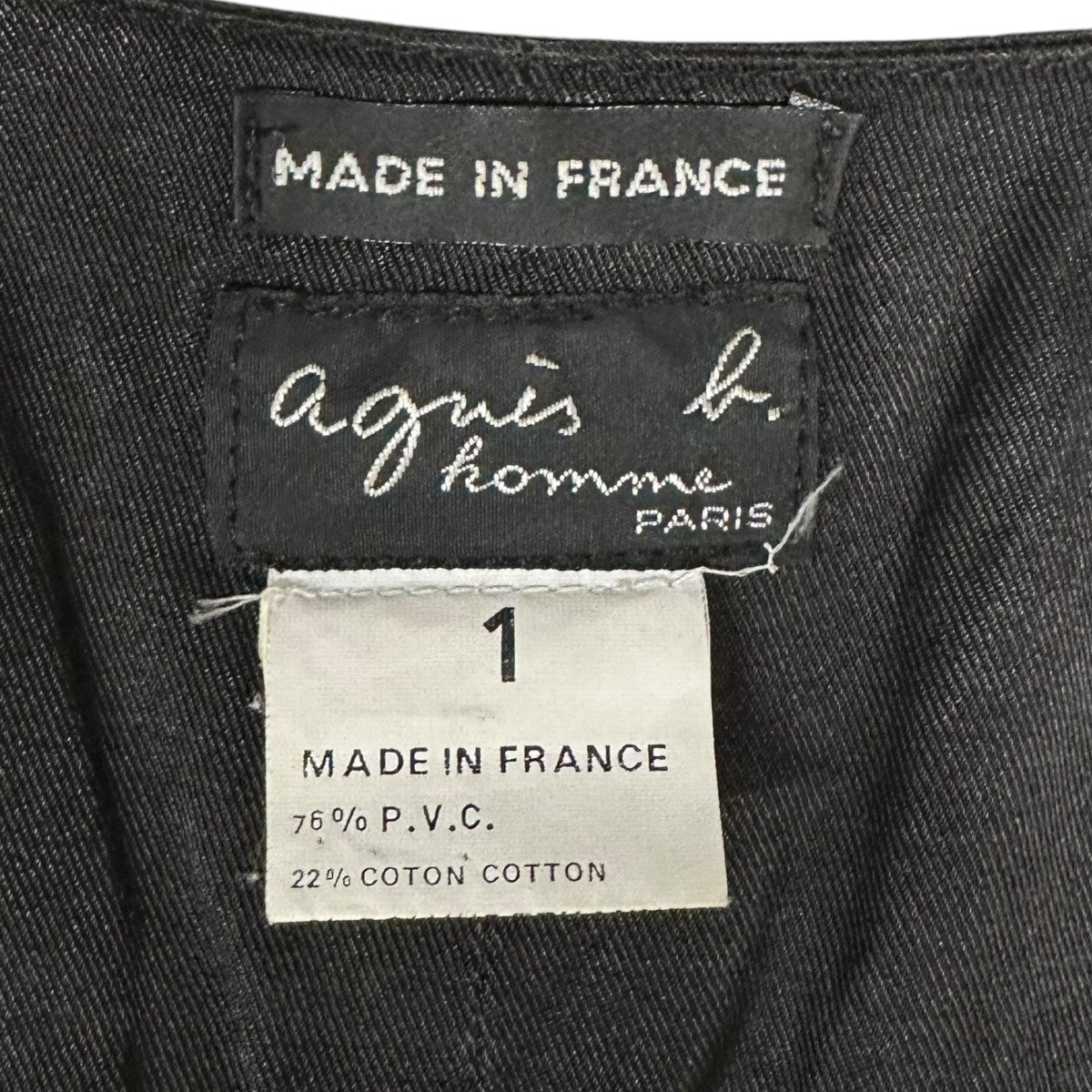 agnes b homme(アニエスベーオム) フランス製レザーベスト00054238