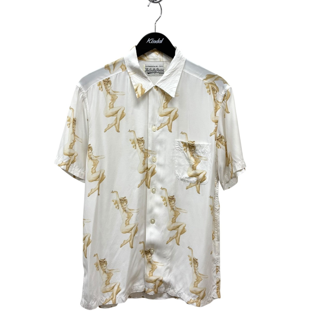 WACKO MARIA(ワコマリア) NUDE ALOHA SHIRT半袖シャツ ホワイト