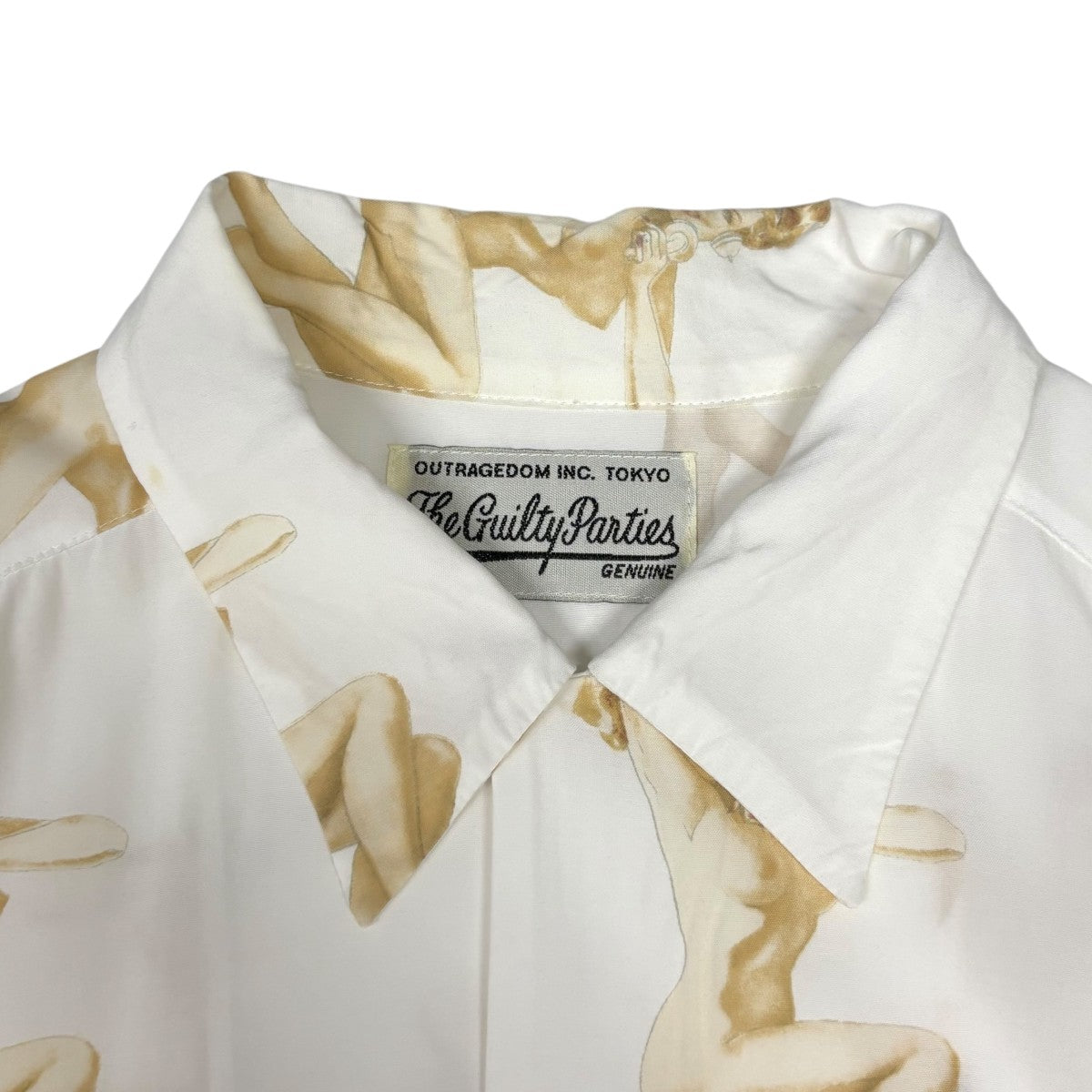 ワコマリア 半袖 シャツ Lサイズ ホワイト WACKO MARIA 2023SS ワコマリア TWO TONE 50'S OPEN COLLAR