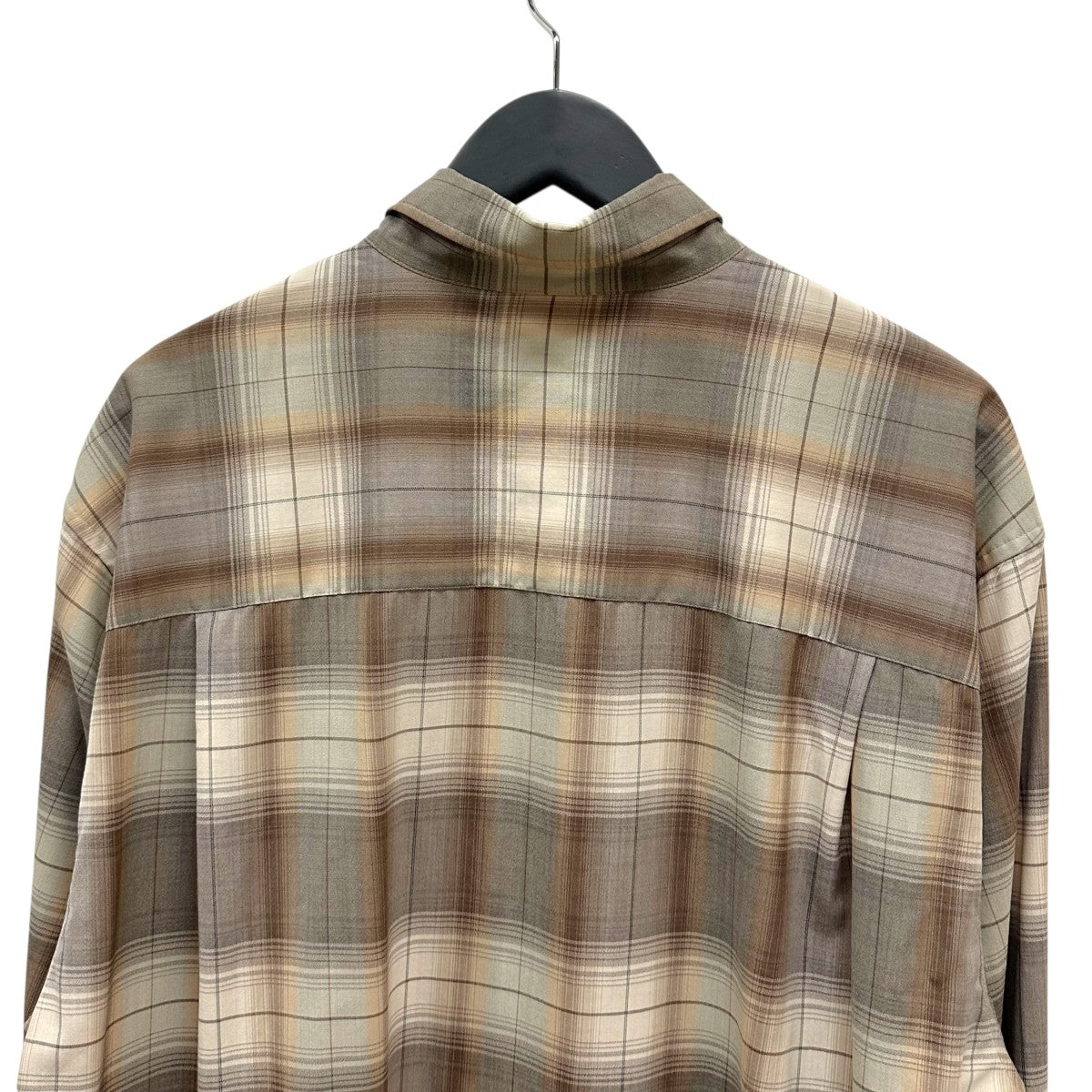 AURALEE(オーラリー) SUPER LIGHT WOOL CHECK SHIRTチェック長袖
