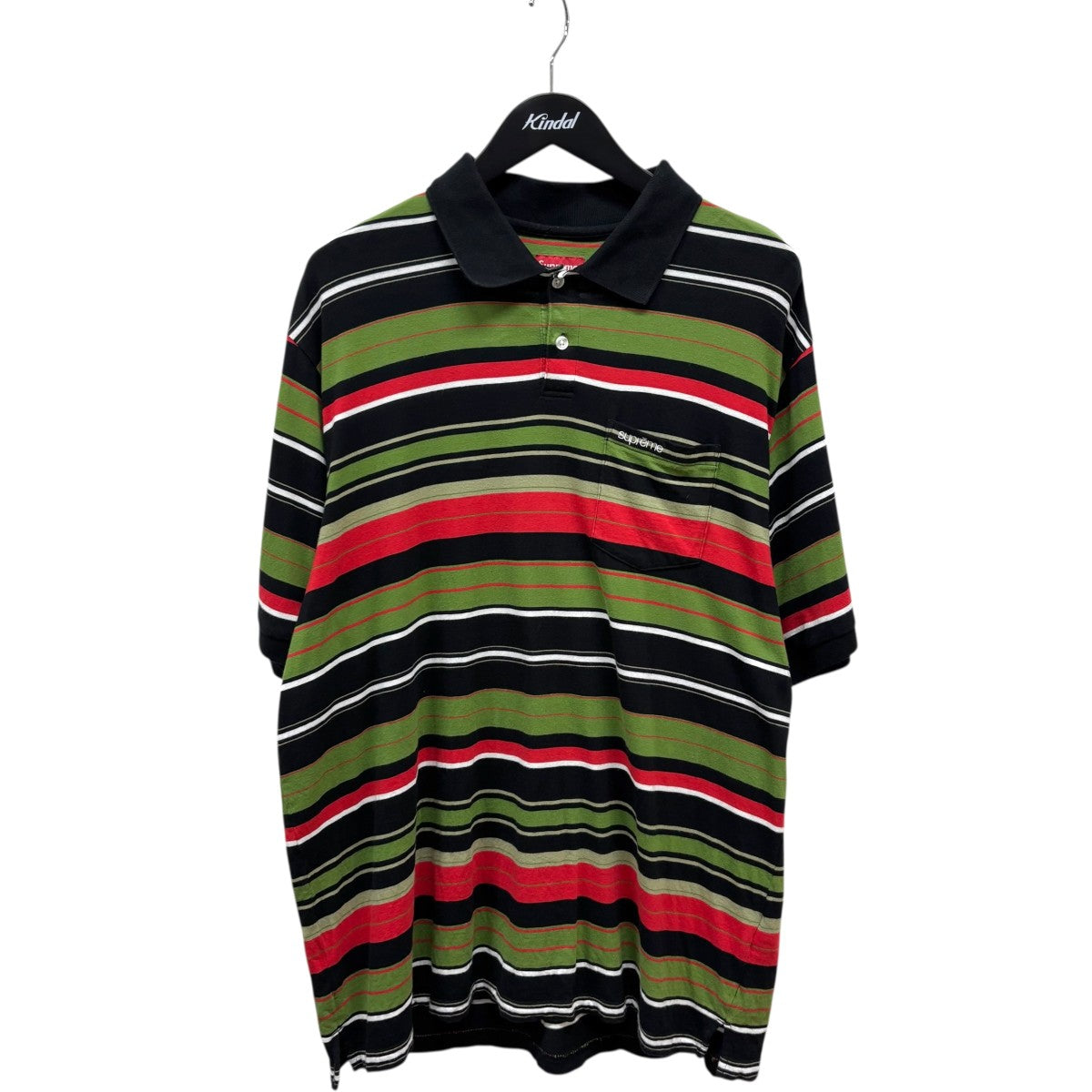 Supreme シュプリーム Stripes Polo Shirt ポロシャツ Supreme(シュプリーム) Multi Stripe Poloポロシャツ グリーン