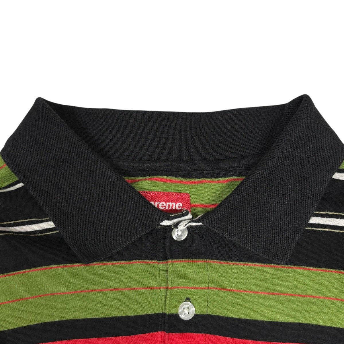 Supreme(シュプリーム) Multi Stripe Poloポロシャツ グリーン