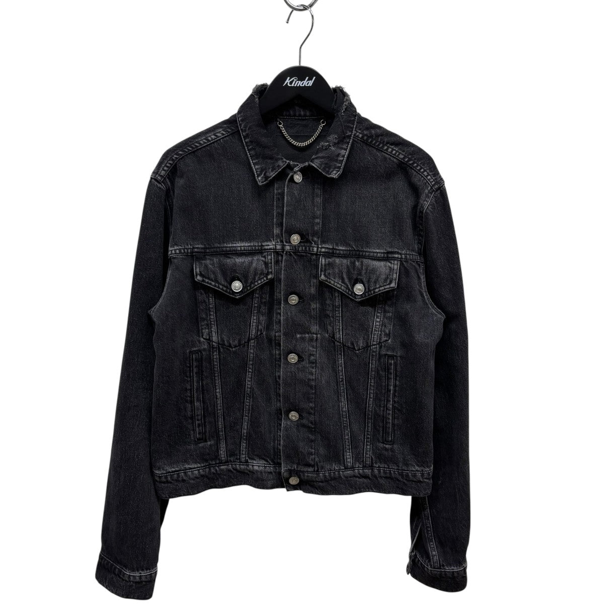 BALENCIAGA ダメージ加工デニムジャケット 48 BALENCIAGA(バレンシアガ) SINNERS刺繍ダメージ加工デニム