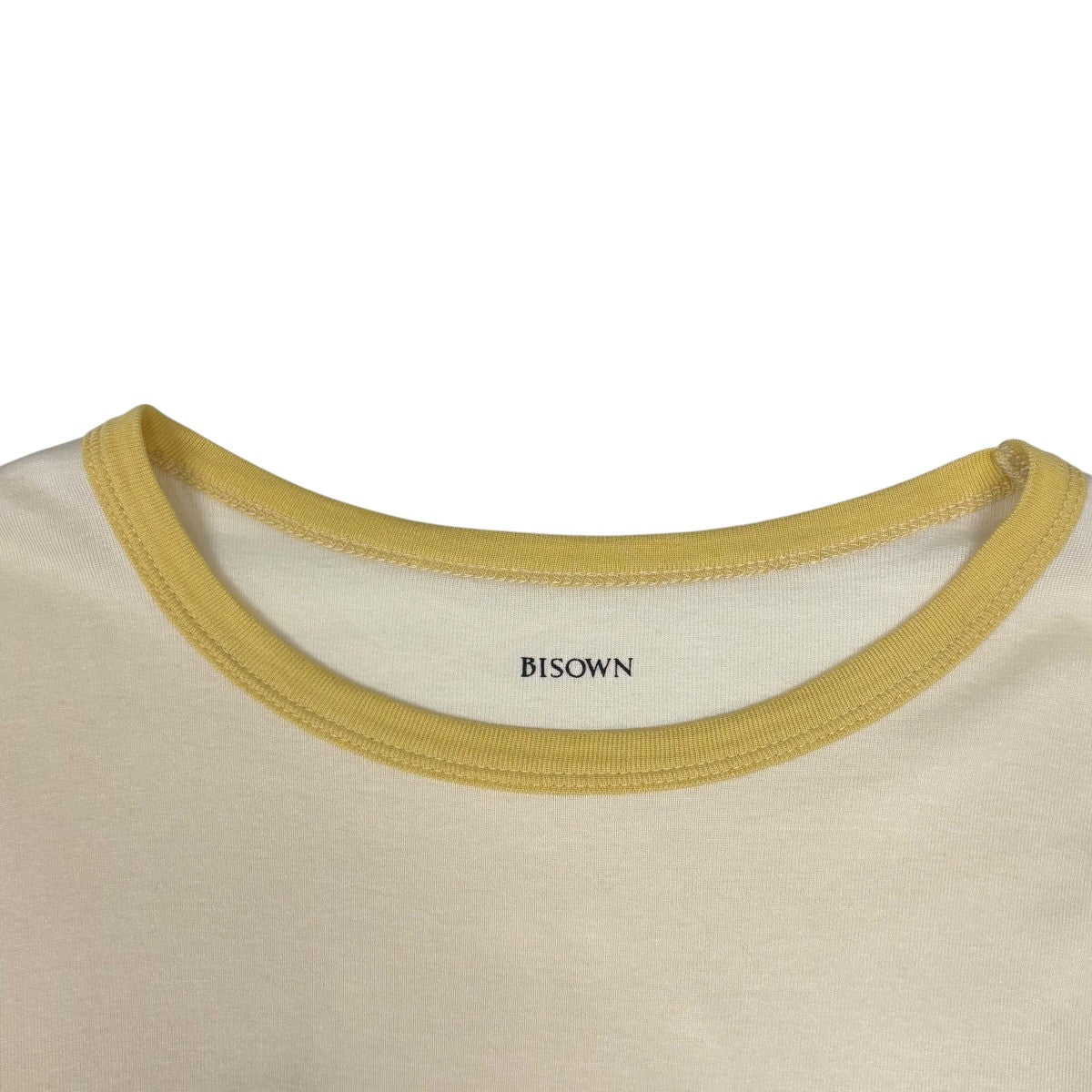 BISOWN (ビソウン) / TRIM TEE WHITE x BROWN BISOWN / trim TEE – Chum!