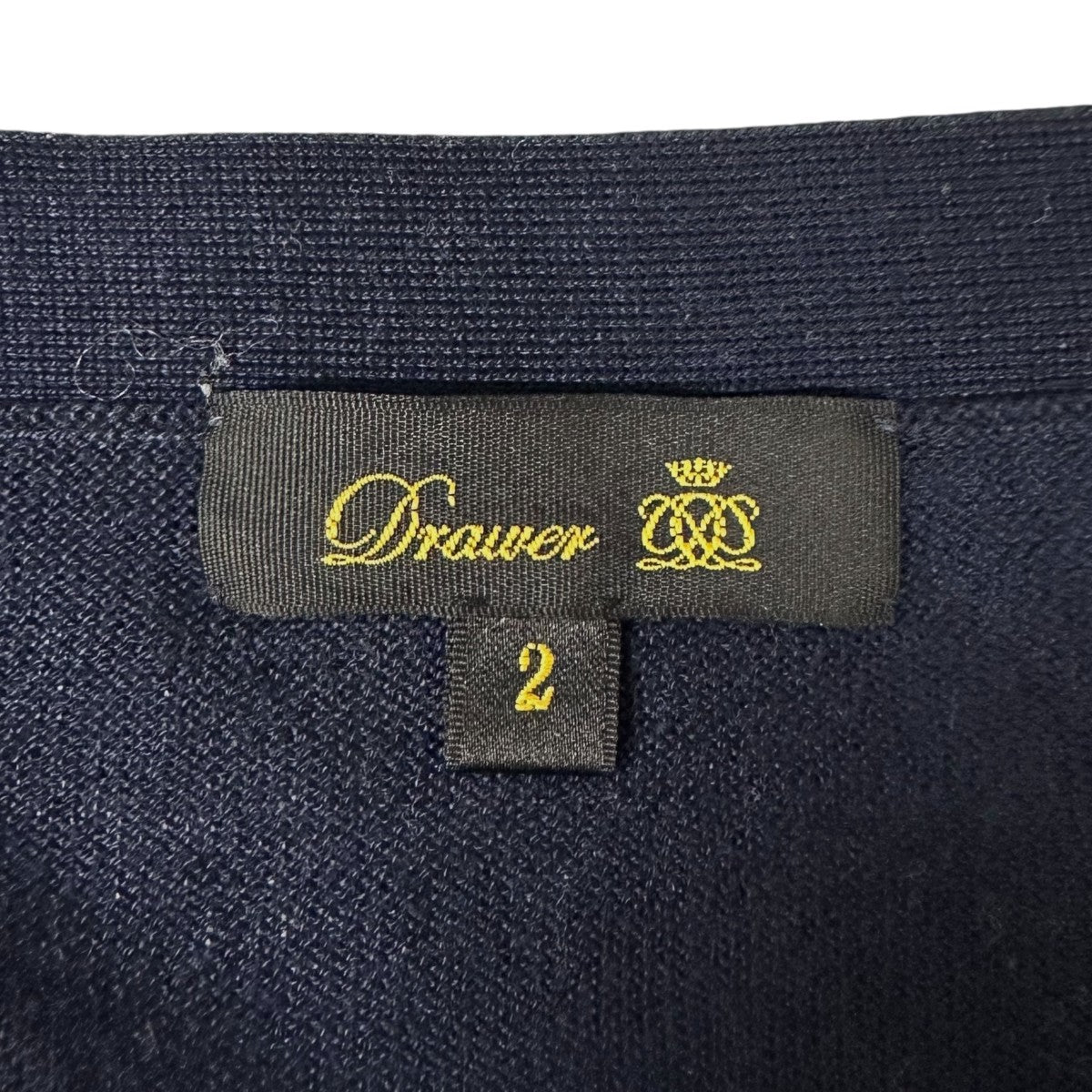 Drawer カーディガン　ネイビー　サイズ2 DRAWER 「Drawer」 ニットカーディガン 2 ネイビー レディース