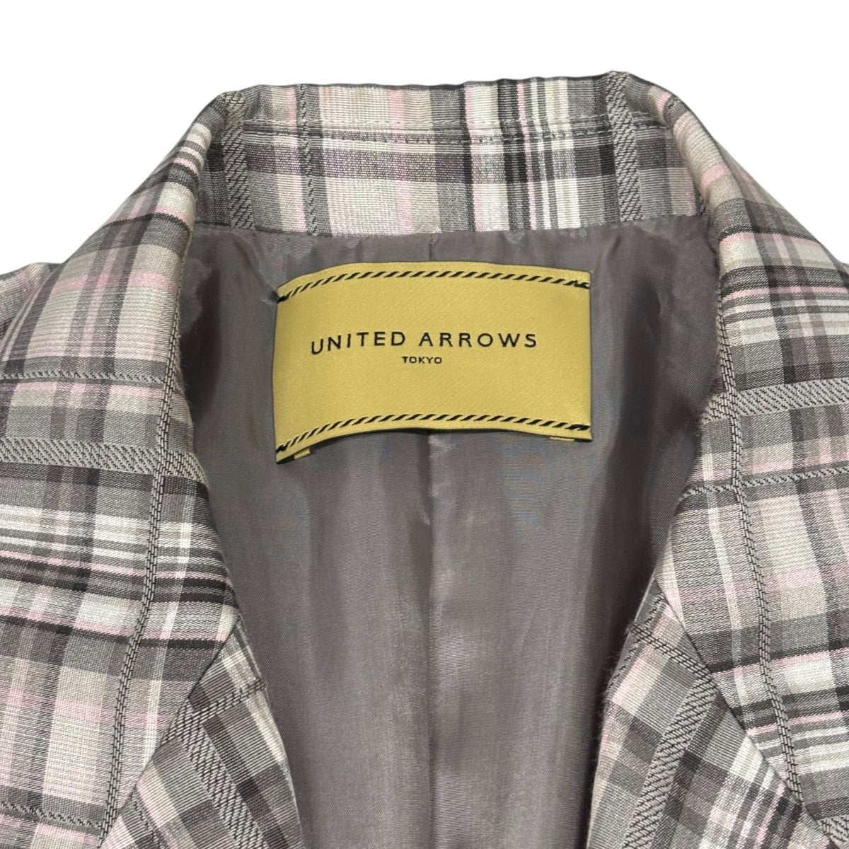 UNITED ARROWS 25年モデルチェックテーラードジャケット1522-257-5419 古着・中古-5枚目のアイテム画像