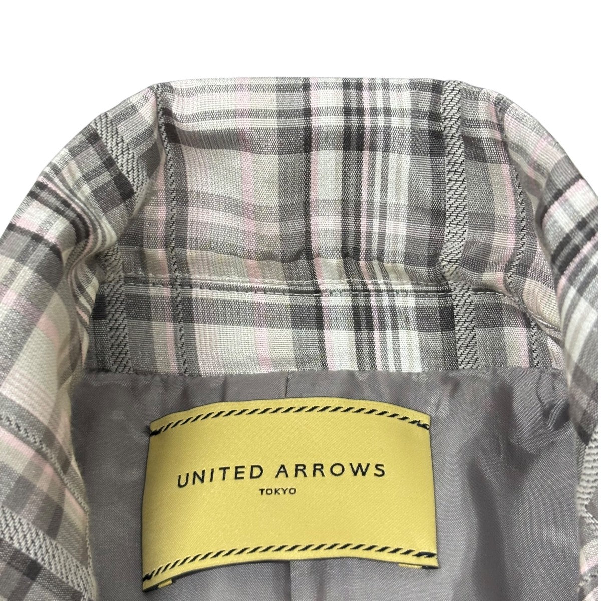 UNITED ARROWS 25年モデルチェックテーラードジャケット1522-257-5419 古着・中古-6枚目のアイテム画像
