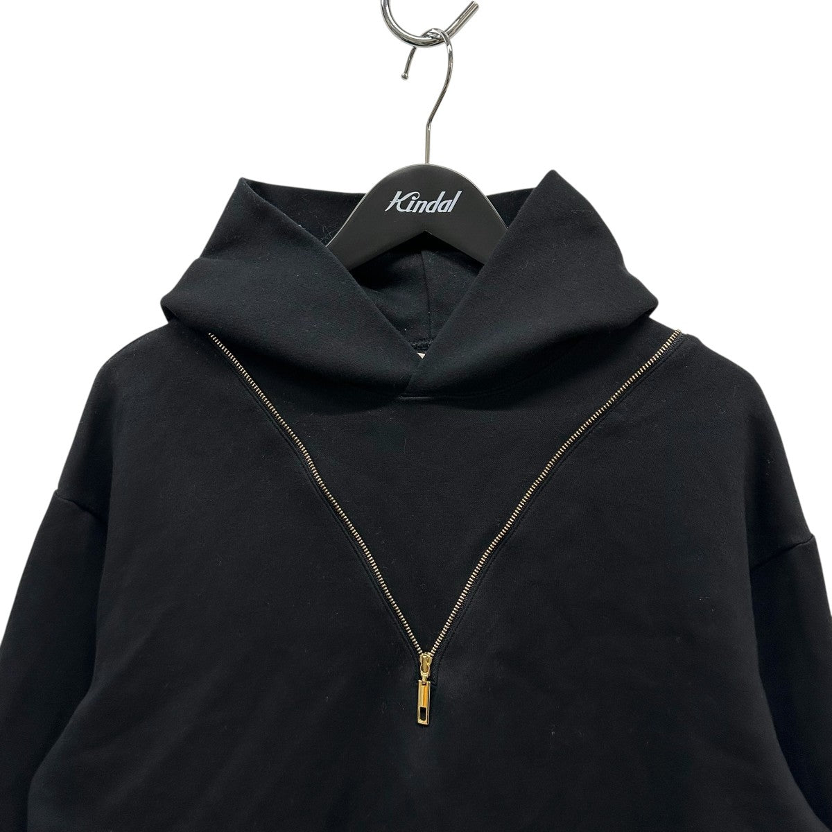 CULINI ハーフジップ ブラックパーカー CULLNI(クルニ) フロントジップデザインパーカー 19-AW-045 19