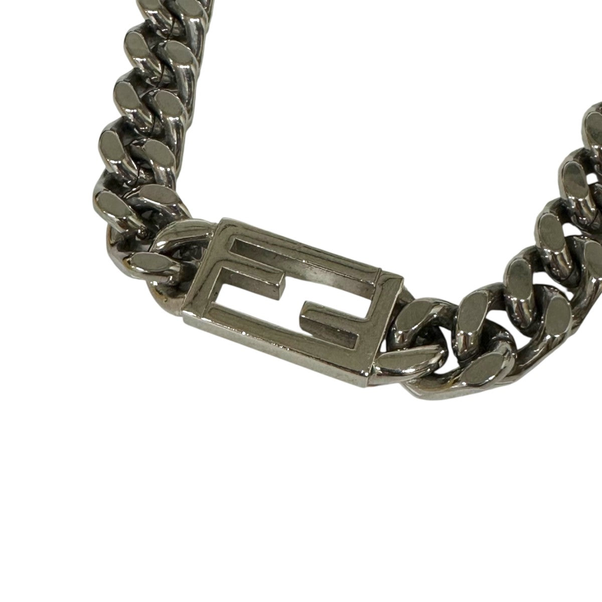 (付属品付き)FENDI フェンディ バゲット　ネックレス　シルバーカラー FENDI フェンディ バゲット ネックレス シルバー (FENDI