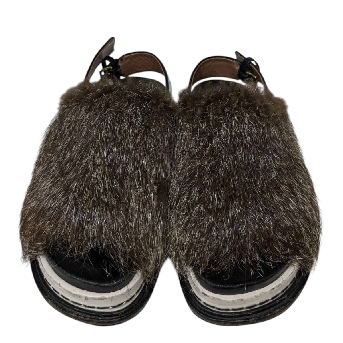 MARNI(マルニ) ファーサンダルFBMST27G01 FBMST27G01 ベージュ