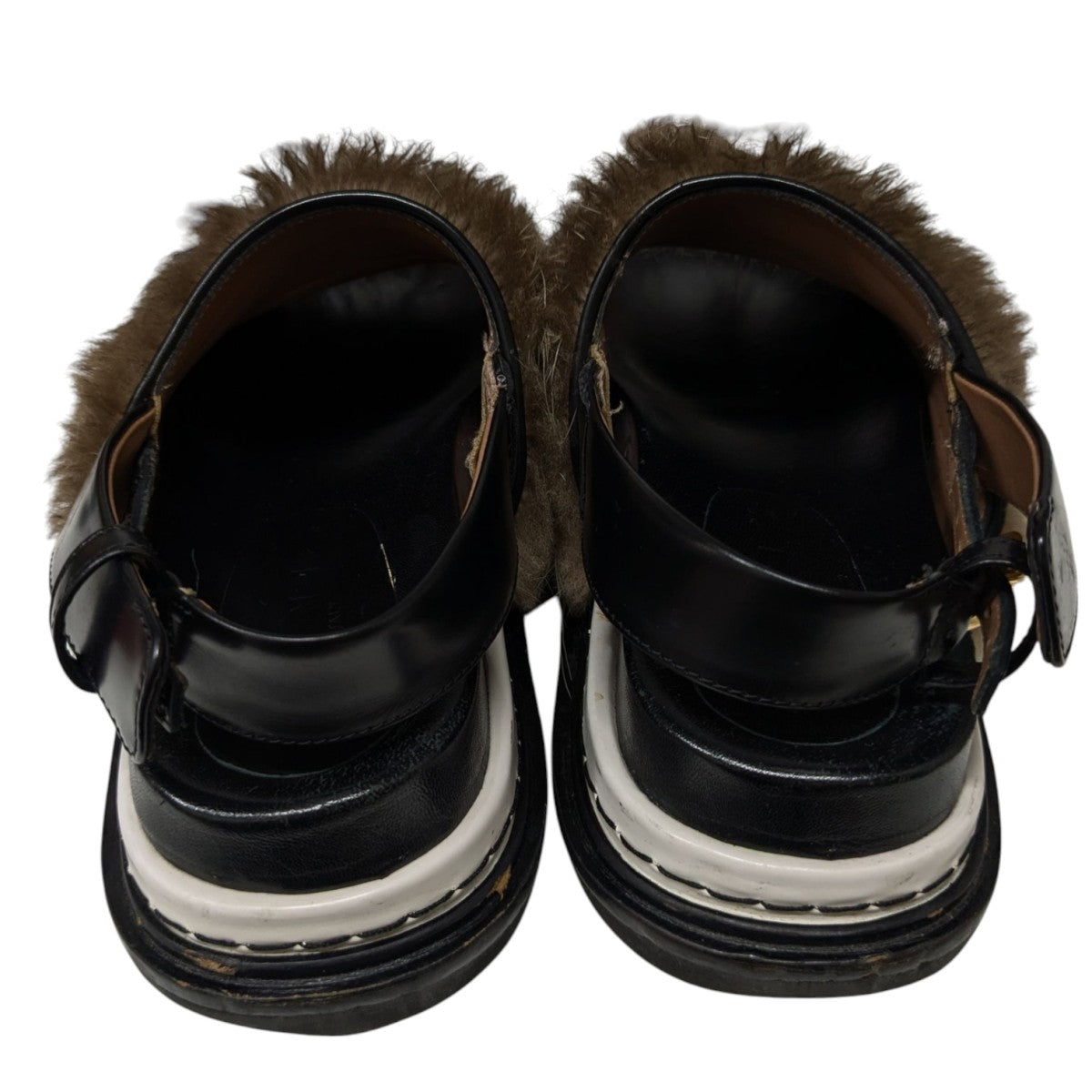 MARNI(マルニ) ファーサンダルFBMST27G01 FBMST27G01 ベージュ