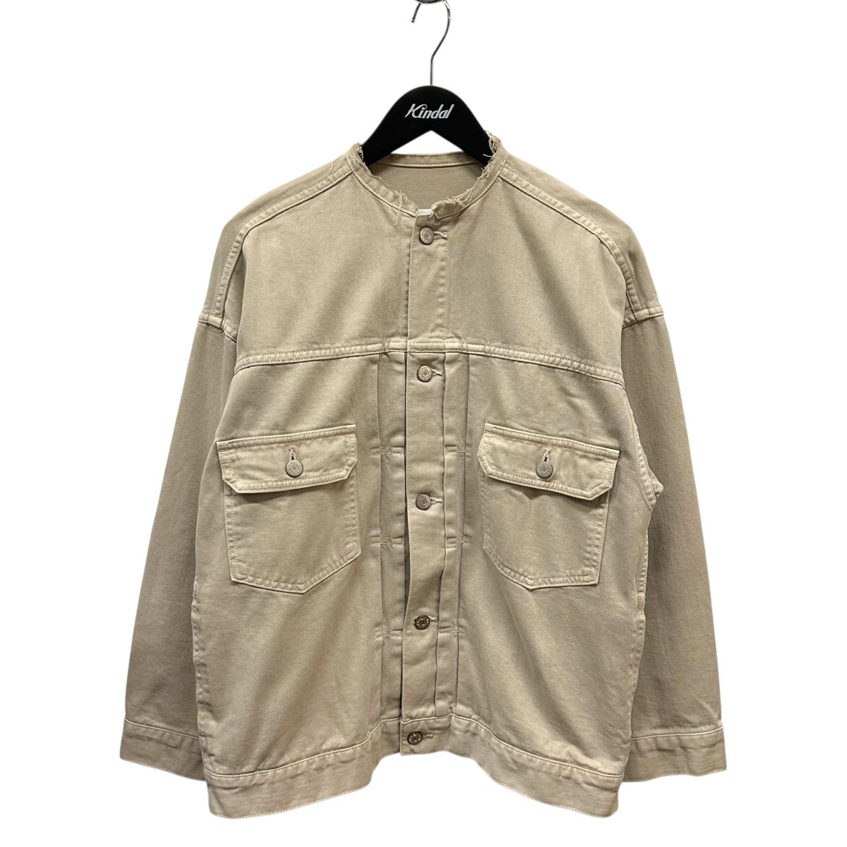 【美品】イエナ　L'ATELIER DENIM ノーカラーデニムブルゾン（36） IENA L'ATELIER DENIM ノーカラー デニムブルゾン 36 IENA L
