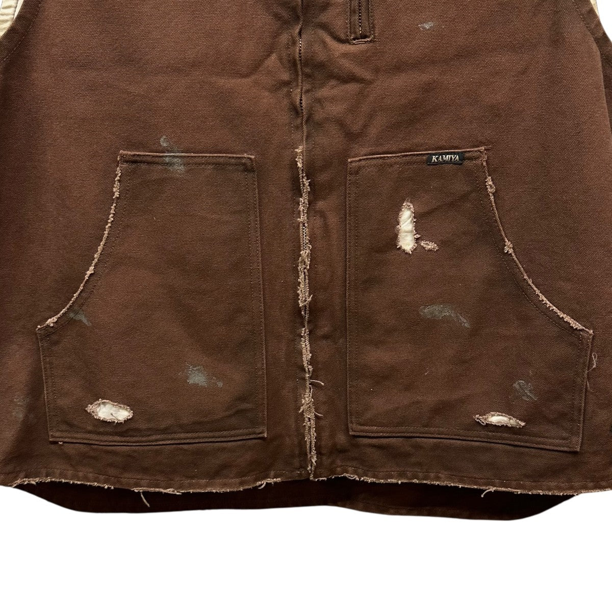 KAMIYA(カミヤ) 24SSBORO DUCK VEST BROWNベストG12VT031 G12VT031